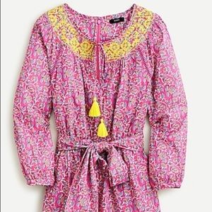 NWT J. Crew Embroidered Romper